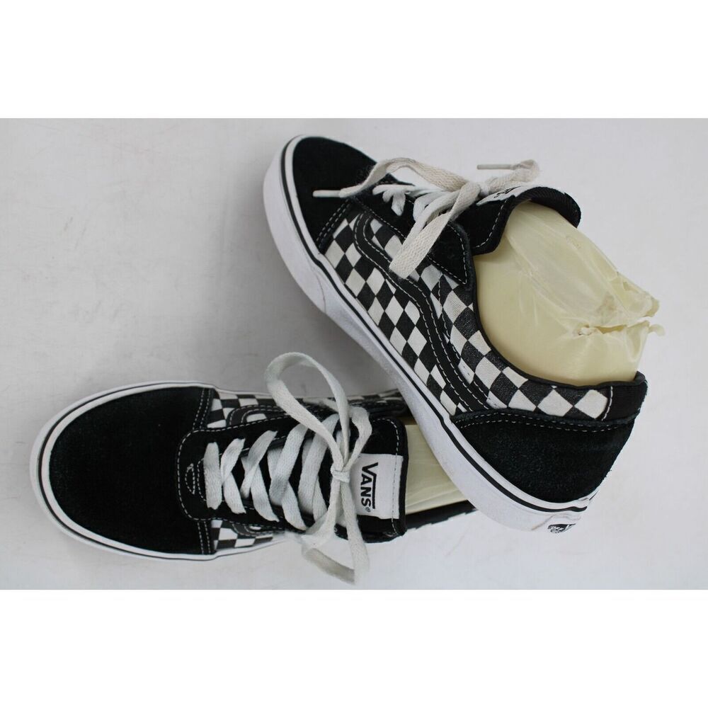 VANS OFF THE WALL youth sz 5 lace up checkered low top sneaker - Picture 1 of 11